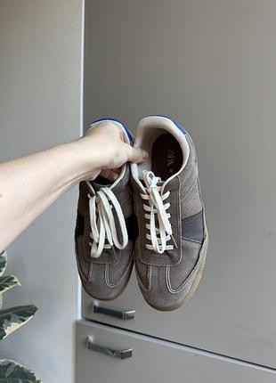 Замшеві шкіряні кросівки в стилі adidas samba