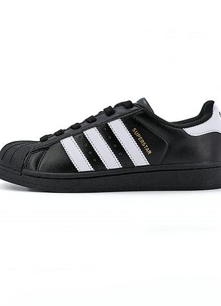 Чоловічі кросівки adidas superstar black white 2