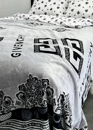 Плед полуторний сірий