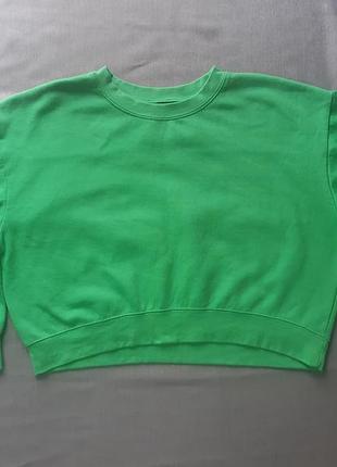 Укороченный утепленный свитшот кофта оверсайз 100113