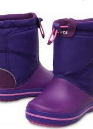 Сапоги резиновые,  ботинки утеплённые пена,  для дождя, теплые сапожки крокс с 9, оригинал. crocs iconic comfort.