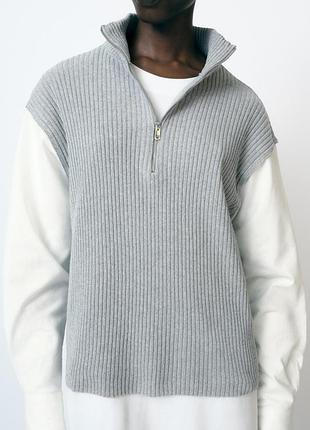 Комбинированная кофта рубашка zara - s, m, l