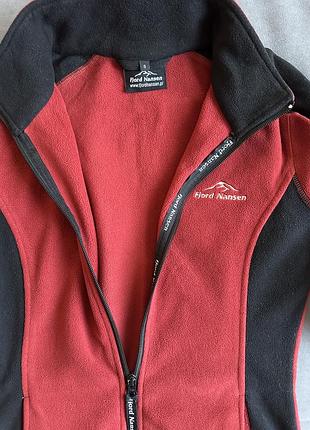 Куртка фліска fjord nansen micropile 150 червона / чорна розмір s