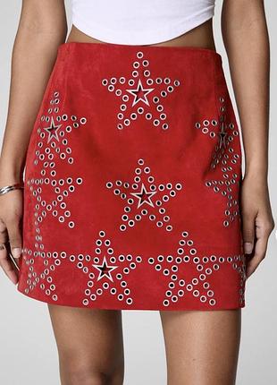 Спідниця замшева натуральна у розмірі s