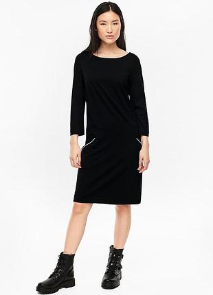 Вискозное платье s.oliver черного цвета