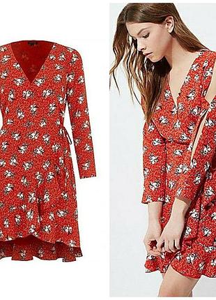 Платье мини river island в цветочный принт 4