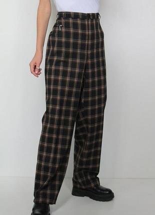Качественные брюки высокая посадка в клетку❤️‍🔥❤️‍🔥❤️‍🔥