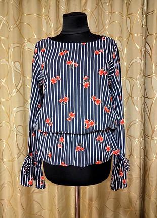 Брнндовая вискозная блуза блузка