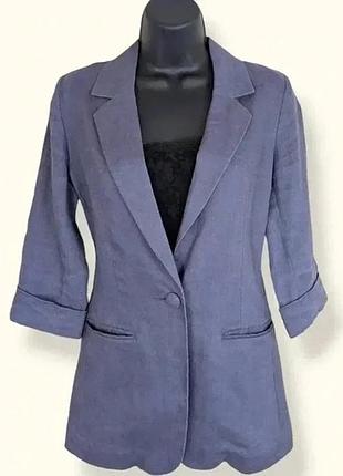 100% льняной пиджак блейзер denim co