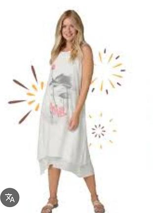 Женский сарафан с цветочным принтом