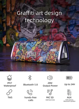 Колонка mifa a10+ speaker black graffiti