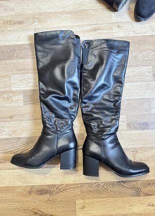 Чоботи з натуральної шкіри, устілка 24 см