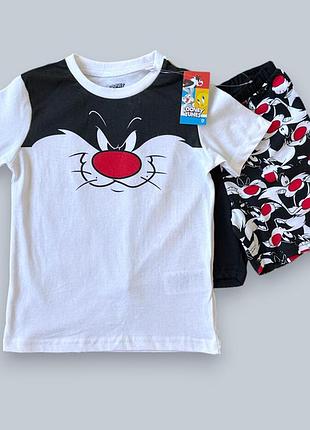 Пижама (футболка + шорты) looney tunes на мальчика р.122-128, 6-8р., 15162