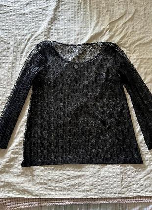 Кофта напівпрозора, чорна
