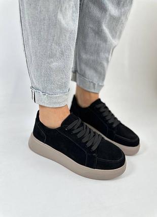 Кеди натуральна замша