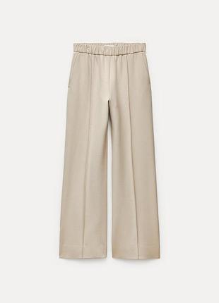 Широкие брюки на резинке zara