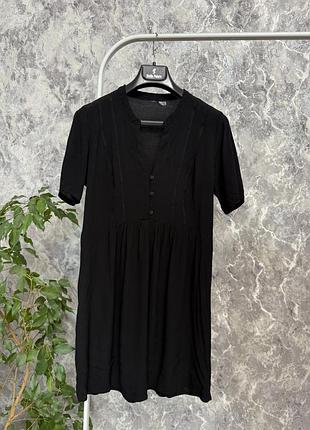 Сукня плаття чорна сукня футболка легка чорна сукня