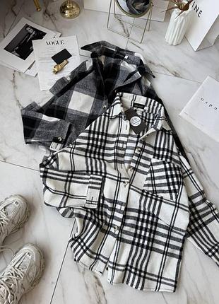 Теплая рубашка в клетку в цветах 🔥