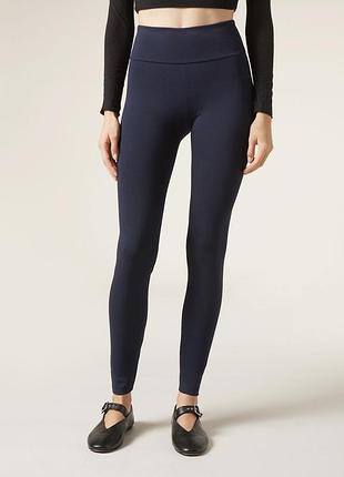 Calzedonia xs/s push ap якісні сині лосіни жіночі