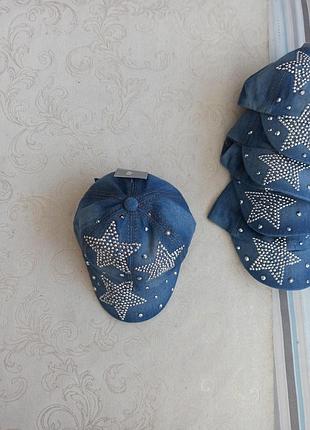 Кепка літня дитяча джинсова для дівчинки дівчача детская джинсовая для девочки летняя панамка