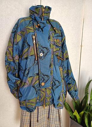 Куртка. винтажная. в принт. оверсайз. винтаж.