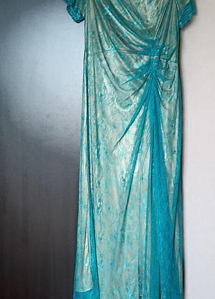 Нарядное платье, невероятно легкое, длинное, размер 52.