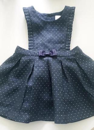 Сарафан ted baker сарафан синій із золотими крапками дівчинці 6-9м 68-74 см