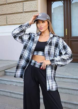 Костюм 3-ка 🔥 ( штани + сорочка + топ) 🔥