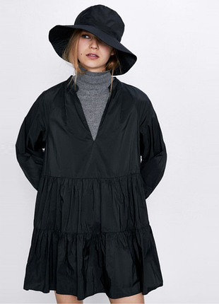 Эффектное хлопковое платье свободного кроя boohoo