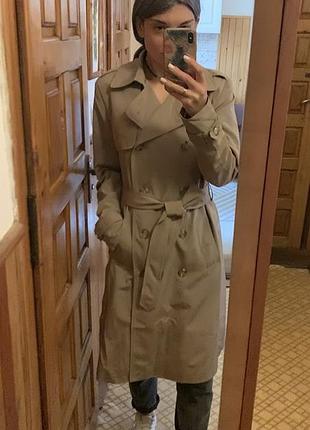 Тренч плащ на подкладке с поясом