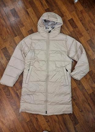 Удлиненная пуферная куртка с капюшоном пуховик amazon essentials