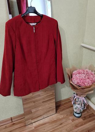 Красный пиджак bonmarché размер xxl,