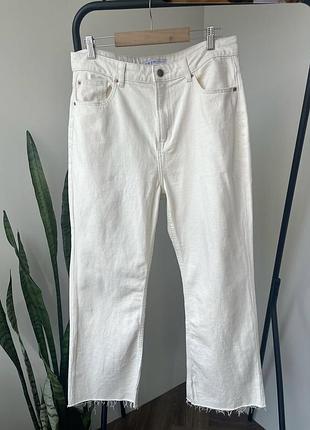 Білі широкі жіночі джинси