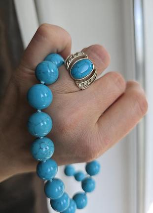 Кольцо с бирюзой