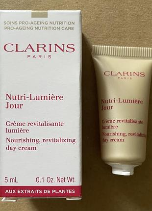 Clarins nutri-lumière day cream денний омолоджувальний крем 5ml