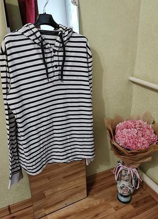 Худи батал в полоску h&amp;m размер 5xl
