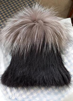 Шапка норочная натуральная женская