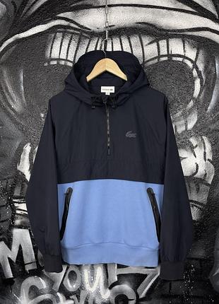 Чоловіча худі вітровка анорак lacoste bimaterial hoodie