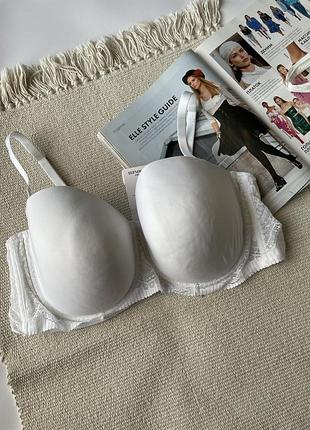 42d/95d білий балконет зі знімними шлейками m&s