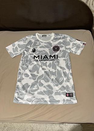 Футболка bape x inter miami cf camo tee