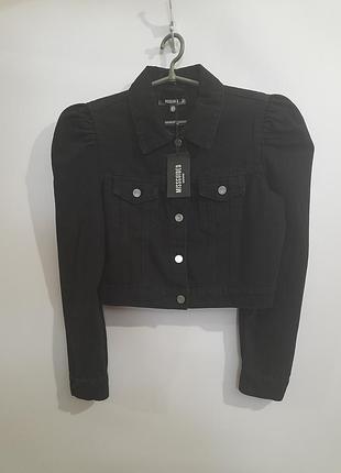 Новая джинсовая куртка с пышными рукавами miss guided s