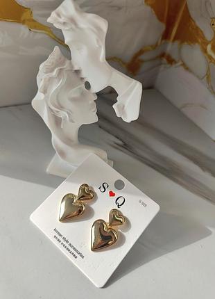Сережки в золотистому кольорі, біжутерія