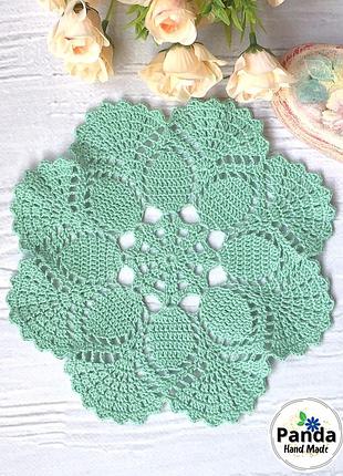 Хлопковая салфетка ручной работы (диаметр 20см)