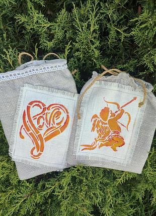 Набор льняных мешочков 2 шт, 16*20 см, 16*22 см