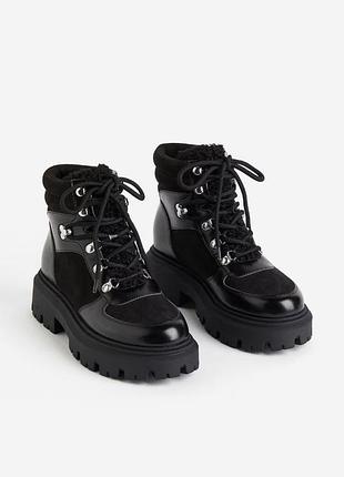 Ботинки женские h&amp;m, стелька из меха размер 37 39 40 41