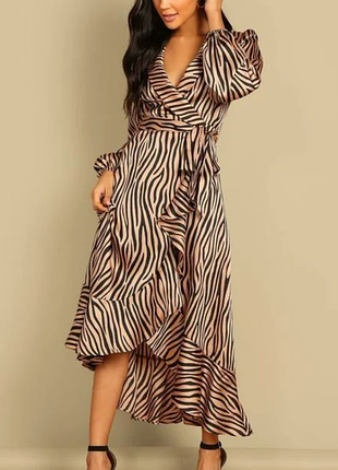 Роскошное платье на запах shein