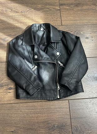 Дитяча кожана куртка косуха