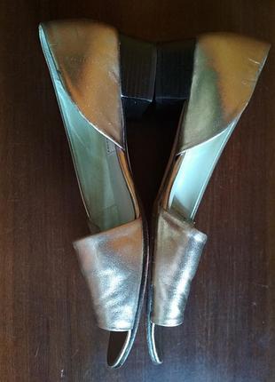 Полностью 💢 кожаные босоножки с закрытой пяткой, туфельки roberto santi