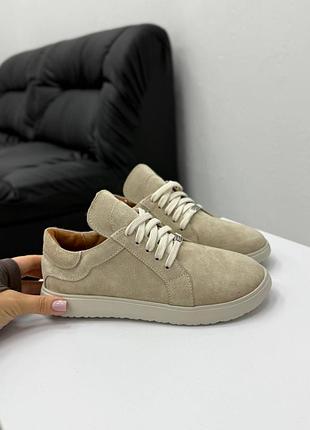 Кеды barefoot бежевые замшевые легкие и удобные