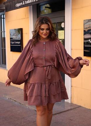 Жіноча легка вільна сукня | 0329